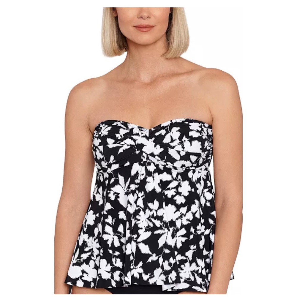 👯♀️Host Pick⚡️(Macy’s) Swim Solutions Printed Flyaway Tankini Top